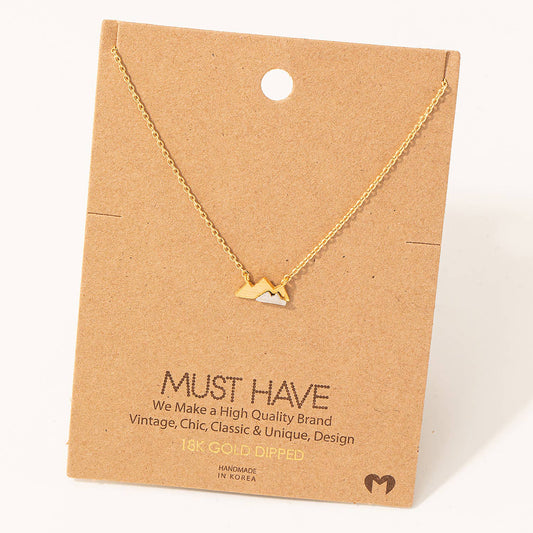 Dainty Mini Mountain Pendant Necklace