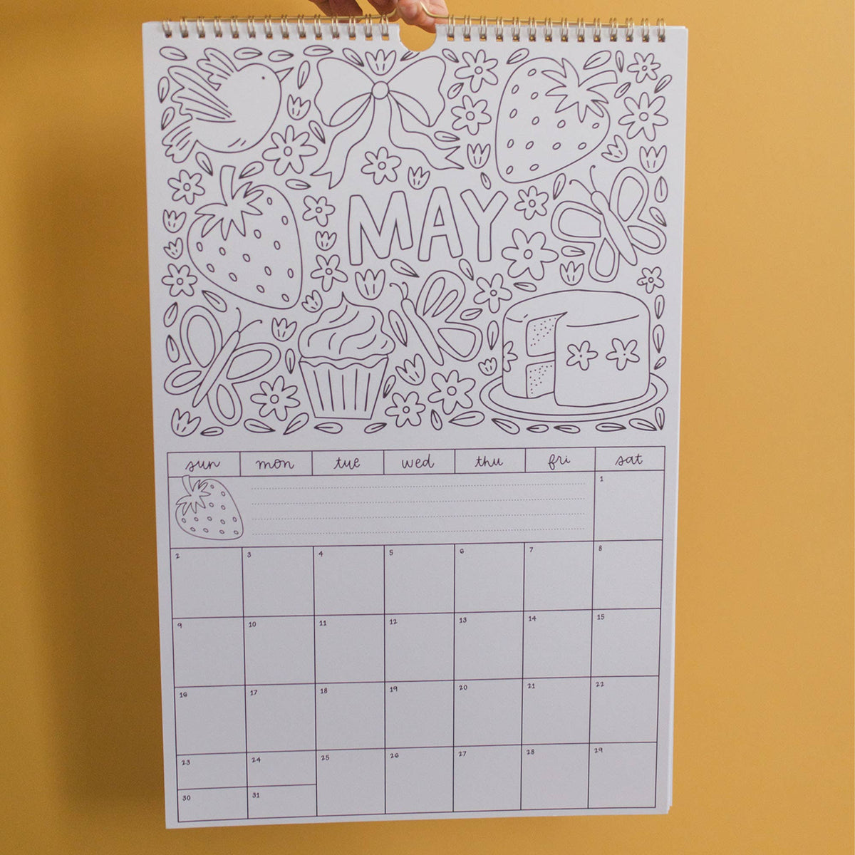 Color & Plan 2027 Spiral Hanging Wall Calendar