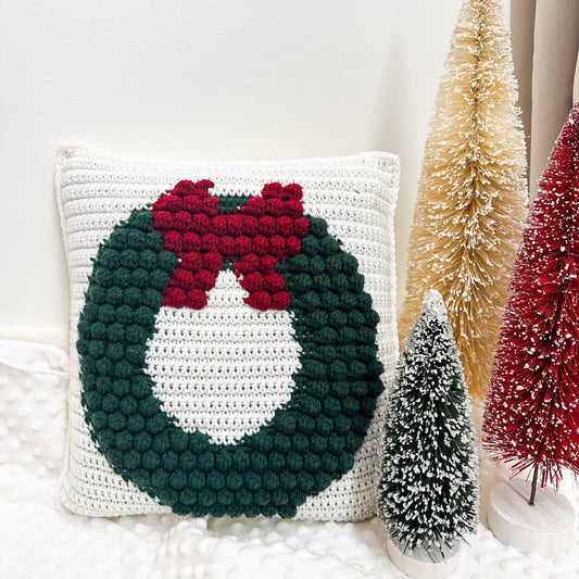 Bobble Wreath Throw Pillow